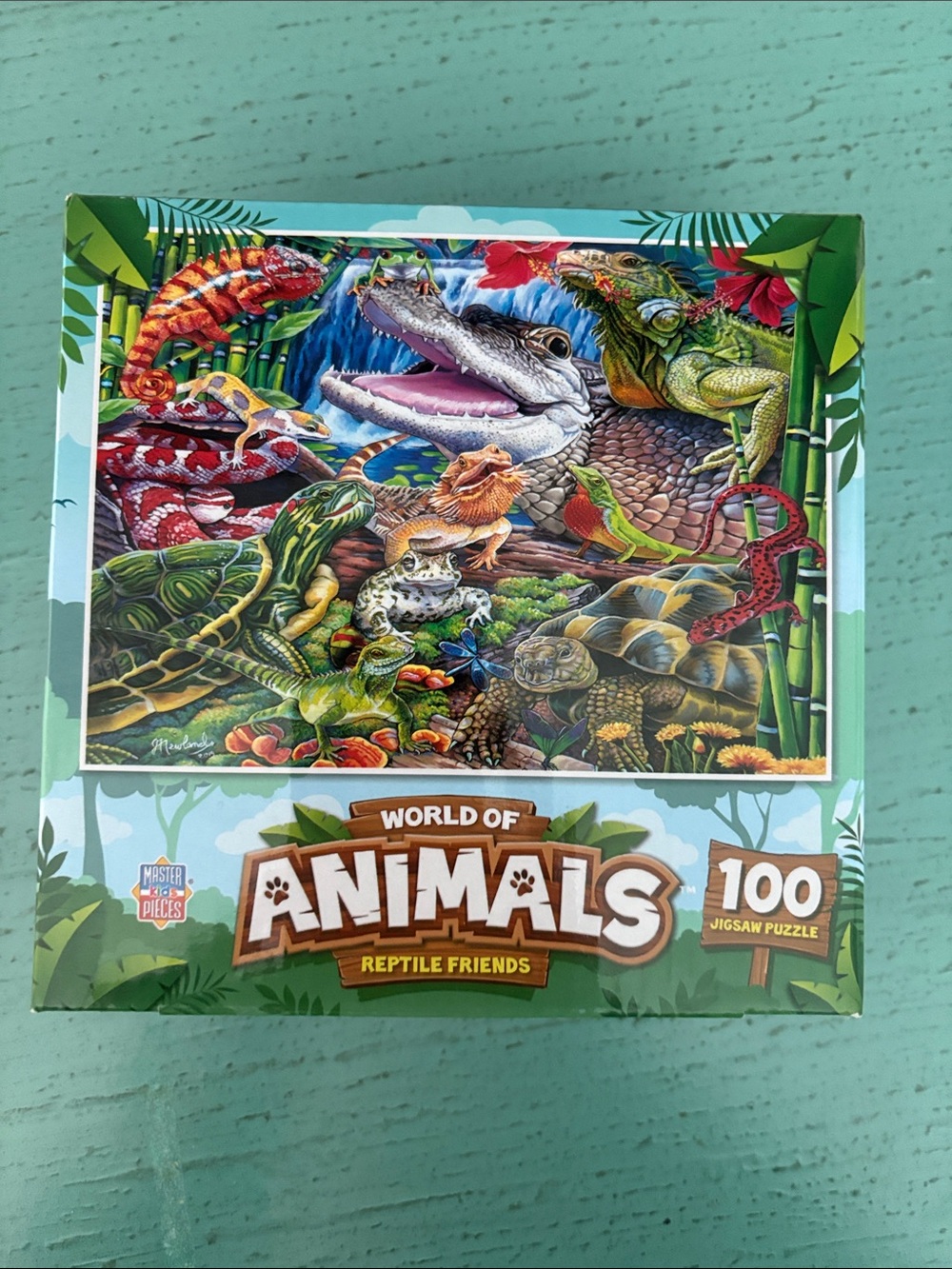World of Animals Reptile Friends 100-Piece Puzzle - Multicolor
